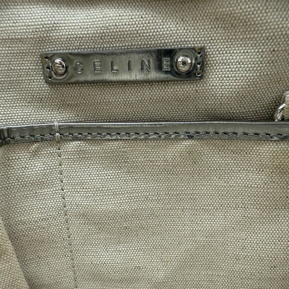 CELINE Handbag PVC Leather Gray Silver Auth bs17463 - Picture 7 of 11